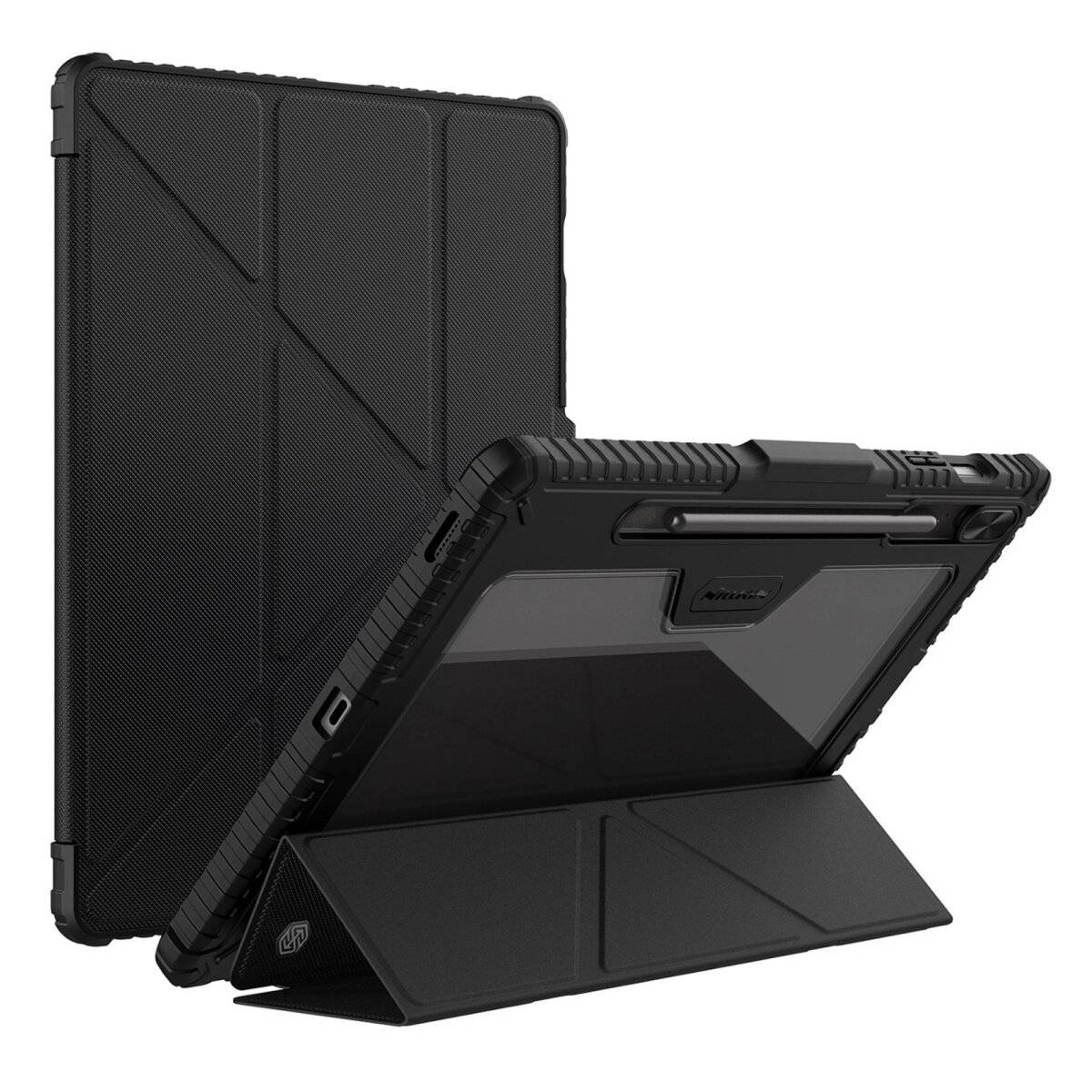 Custodia in pelle Pro Case compatibile con Samsung Galaxy Tab S9 FE+ - nera-2