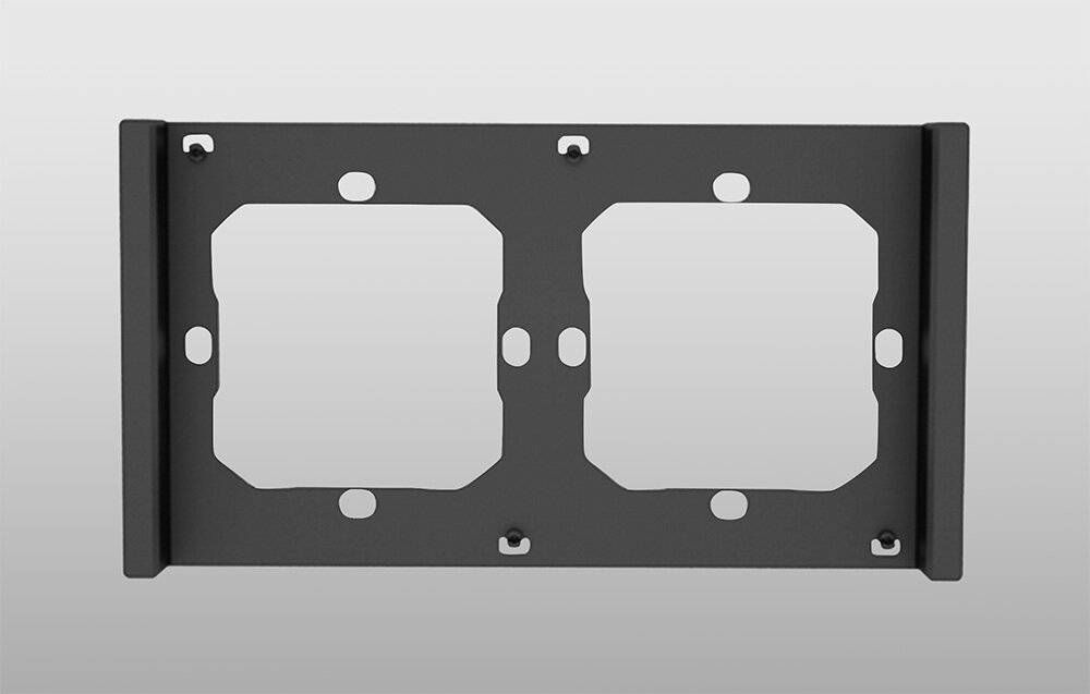 Sonoff - M5-2C-80-F - Rahmen per Interruttore M5 80 doppelt 2-fach SONOFF M5-2C-80-F (graphit/nero)-2