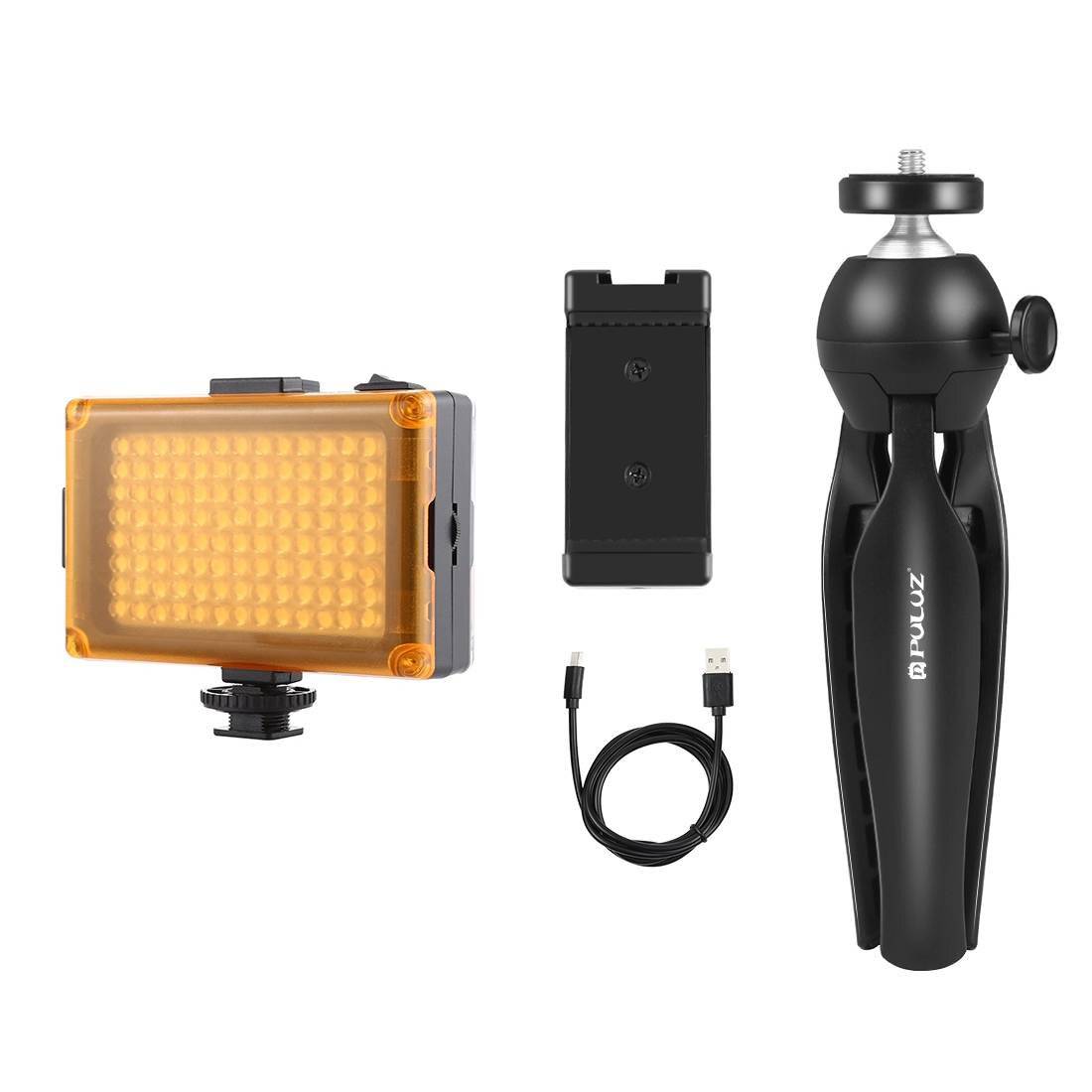 Puluz - PKT3131B - Puluz Live-Aufnahme-Set Stativ + LED-Lampada + Telefonclip PKT3131B-2