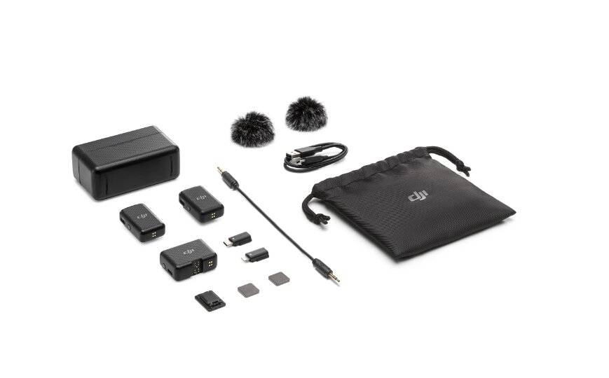 Immagine simbolo per DJI MIC (2 trasmettitori + 1 ricevitore + base di ricarica)