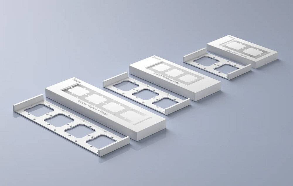 Sonoff - M5-2C-80-FW - Rahmen per Interruttore M5 80 doppelt 2-fach SONOFF M5-2C-80-FW (bianco)-2