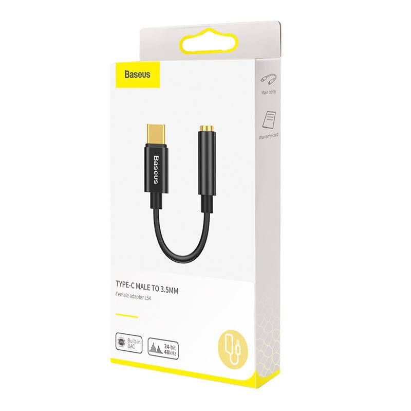 Immagine simbolo per Baseus CATL54-01 adattatore per inversione del genere dei cavi Type-C 3.5mm Nero