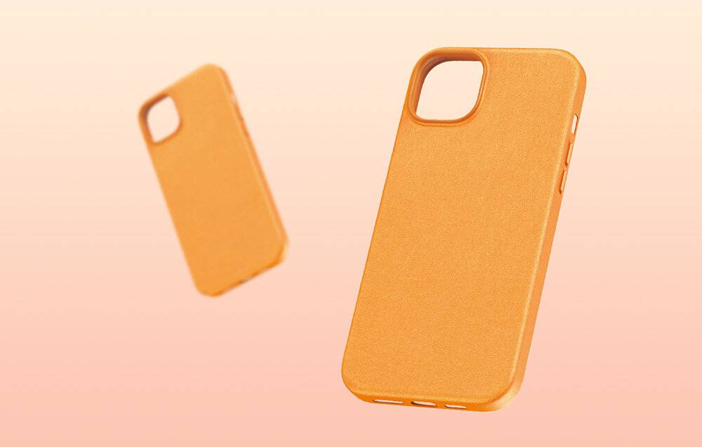 Baseus - P60157304713-02 - Custodia per iPhone 15 Plus Baseus Fauxther Series (Arancione)-3