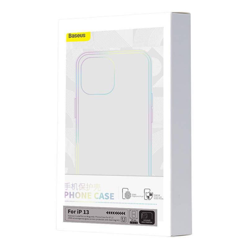 Immagine simbolo per Baseus - ARSJ010602 - Baseus Magnetic Crystal Clear Custodia protettiva per iPhone 13 (trasparente) + gehärtetes Vetro +