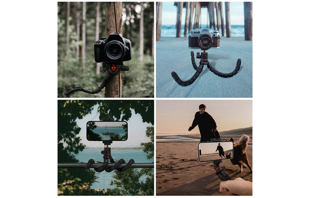Immagine premio per Puluz - PU860 - Flexibles Stativ PULUZ con Fernbedienung per Mobiltelefone (Apple) e Action cam (DJI Action, GoPro,