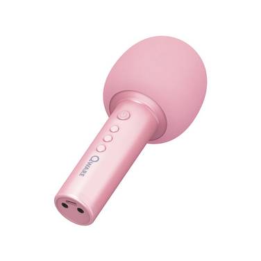 Microfono karaoke wireless Qware con Bluetooth e altoparlante Rosa