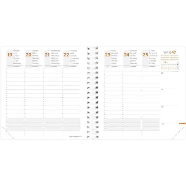 Agenda settimanale Time&Life 2026 - 16 x 16 cm - argento - Quo Vadis-1