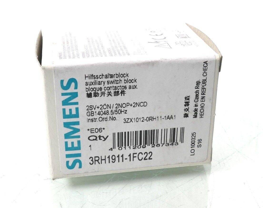 Siemens - 3RH1911-1FC22 - Siemens Hilfsschalterblock 3RH1 911-1FC22 | 3RH1911-1FC22-0
