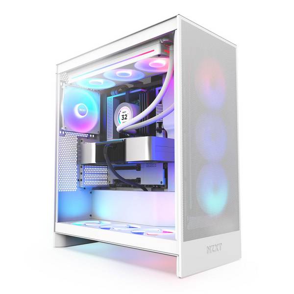 Case per PC Midi Tower ATX con Finestra Laterale, Bianco