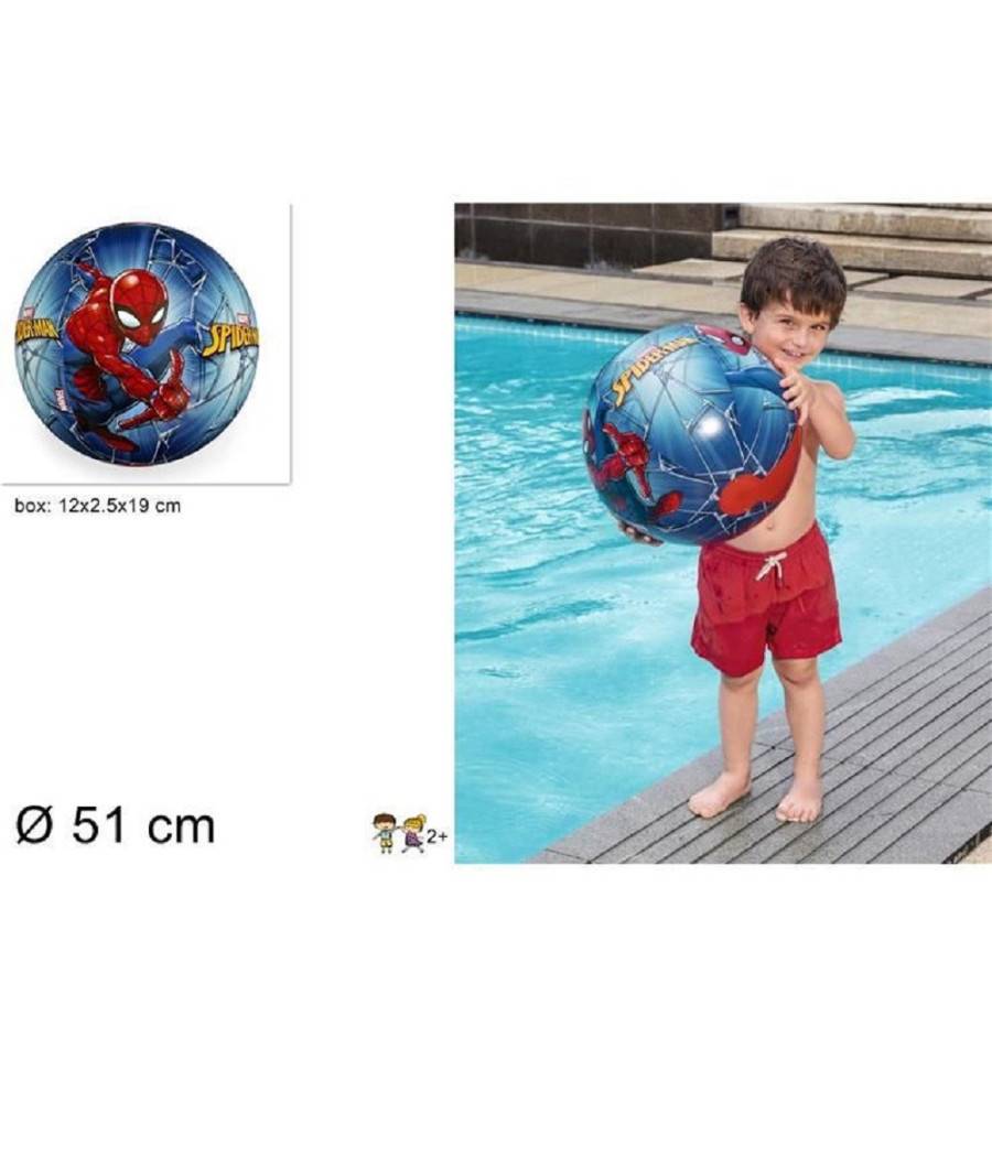 Pallone Gonfiabile Spiderman 51 Cm Multicolore Bambino Per Mare Spiaggia 98002 --3