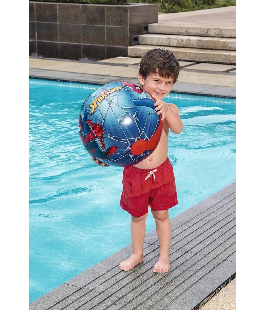 Pallone Gonfiabile Spiderman 51 Cm Multicolore Bambino Per Mare Spiaggia 98002 --4