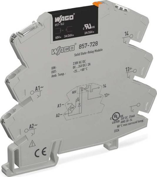 WAGO Relè a semiconduttore 857-728 Tens.comm.max: 24 V/AC 1 pz.