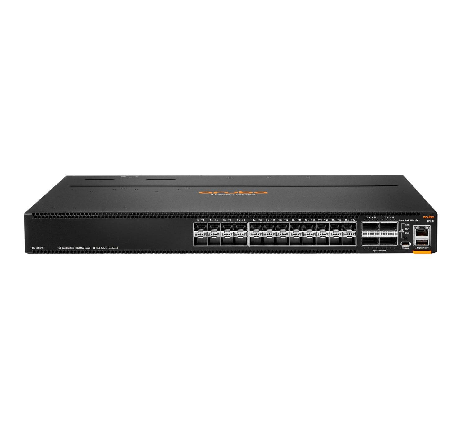 Hewlett Packard Enterprise HPE Aruba Networking CX 8100 24x10G SFP+ 4x40/100G QSFP28 Switch - Switch - L3 - managed - 24-4