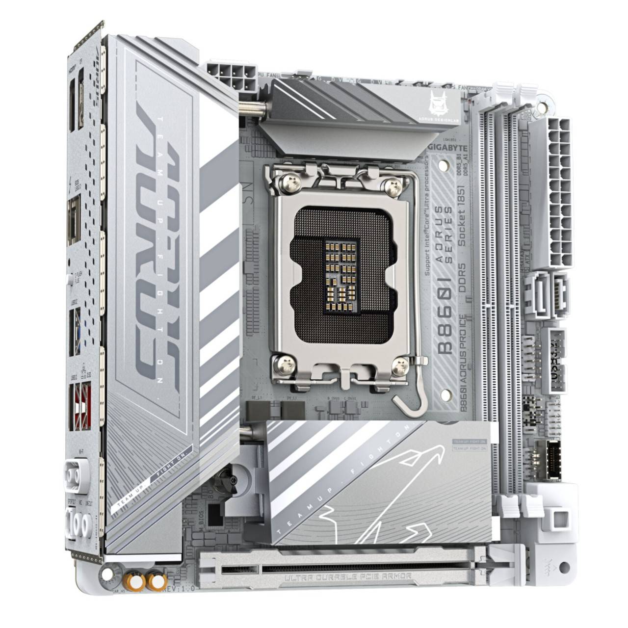 GIGABYTE B860I AORUS PRO ICE Scheda madre - CPU Intel Core Ultra VRM a 8121 fasi fino a 9200MHz DDR5 1xPCIe 5.0 1xPCIe-2