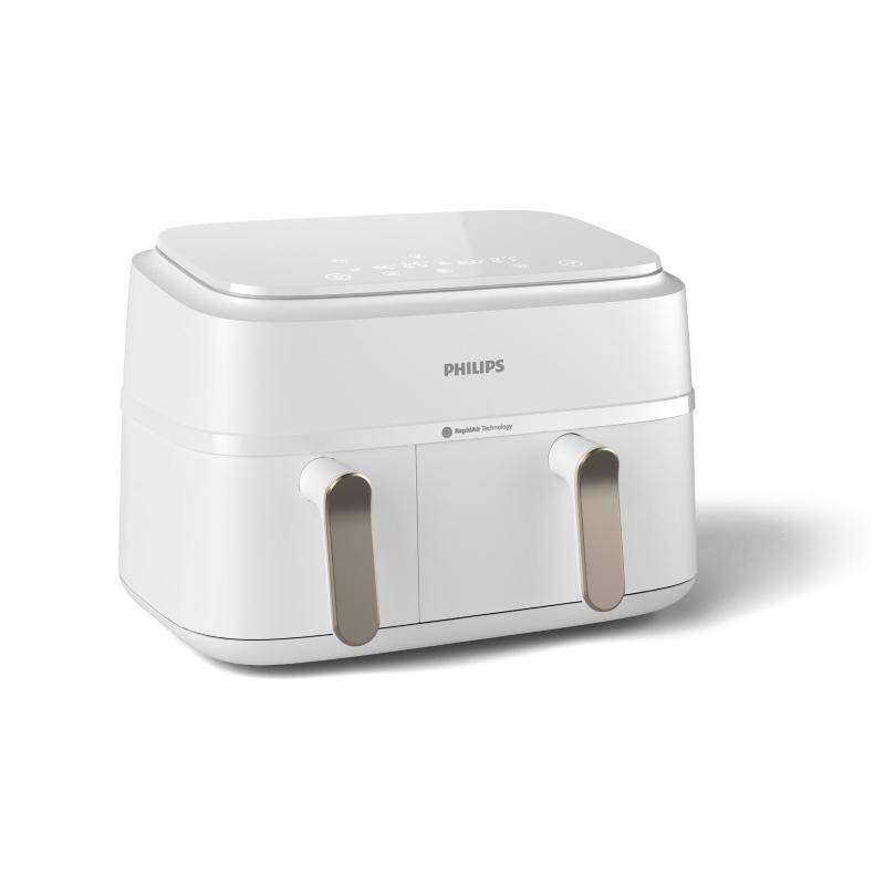 Philips NA353/10 FRIGGITRICE AD ARIA DUAL BASKET 9L 1.5KG CON DOPPIO CESTELLO WHITE-0
