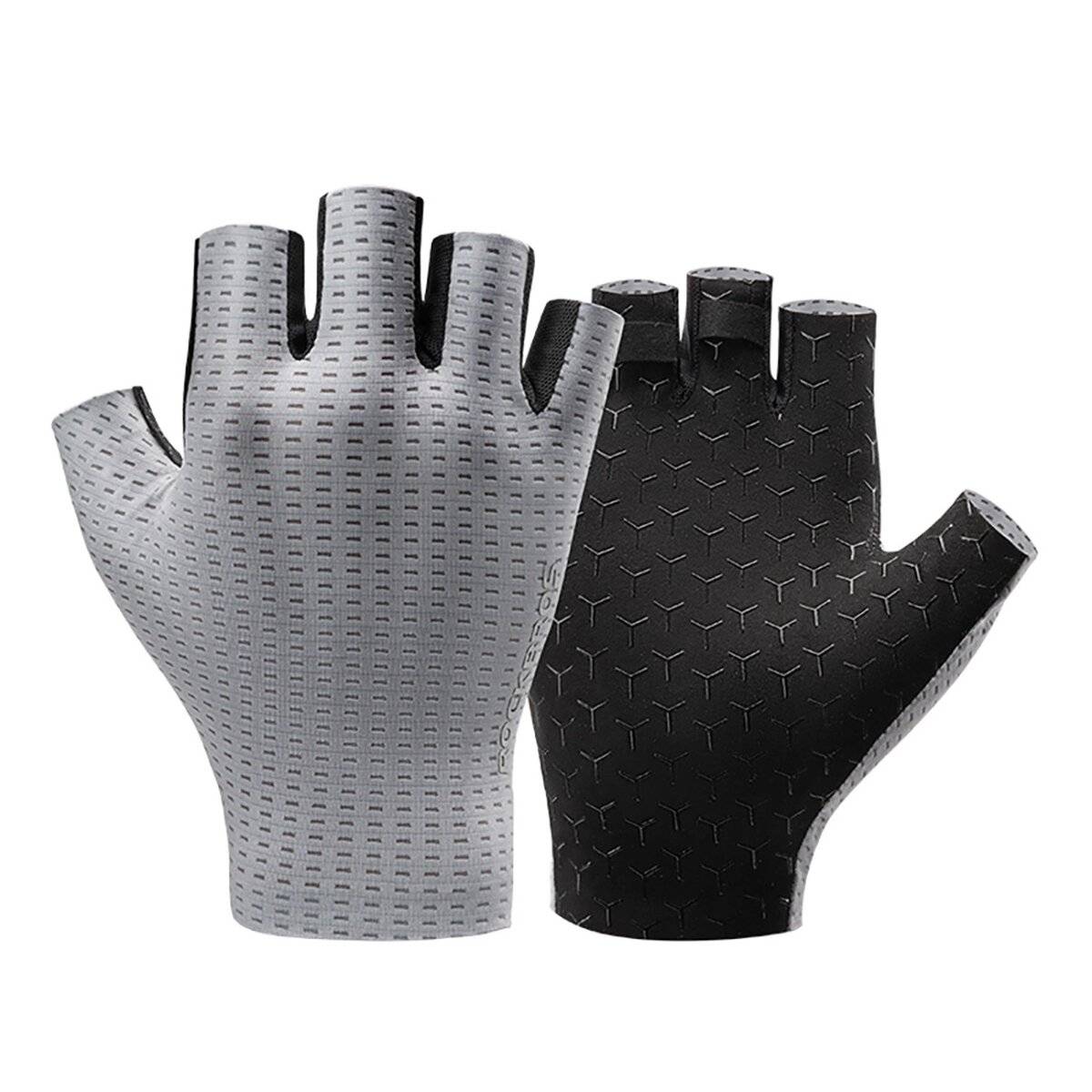 Guanti da ciclismo traspiranti Rockbros a dita corte, grigi XL-0