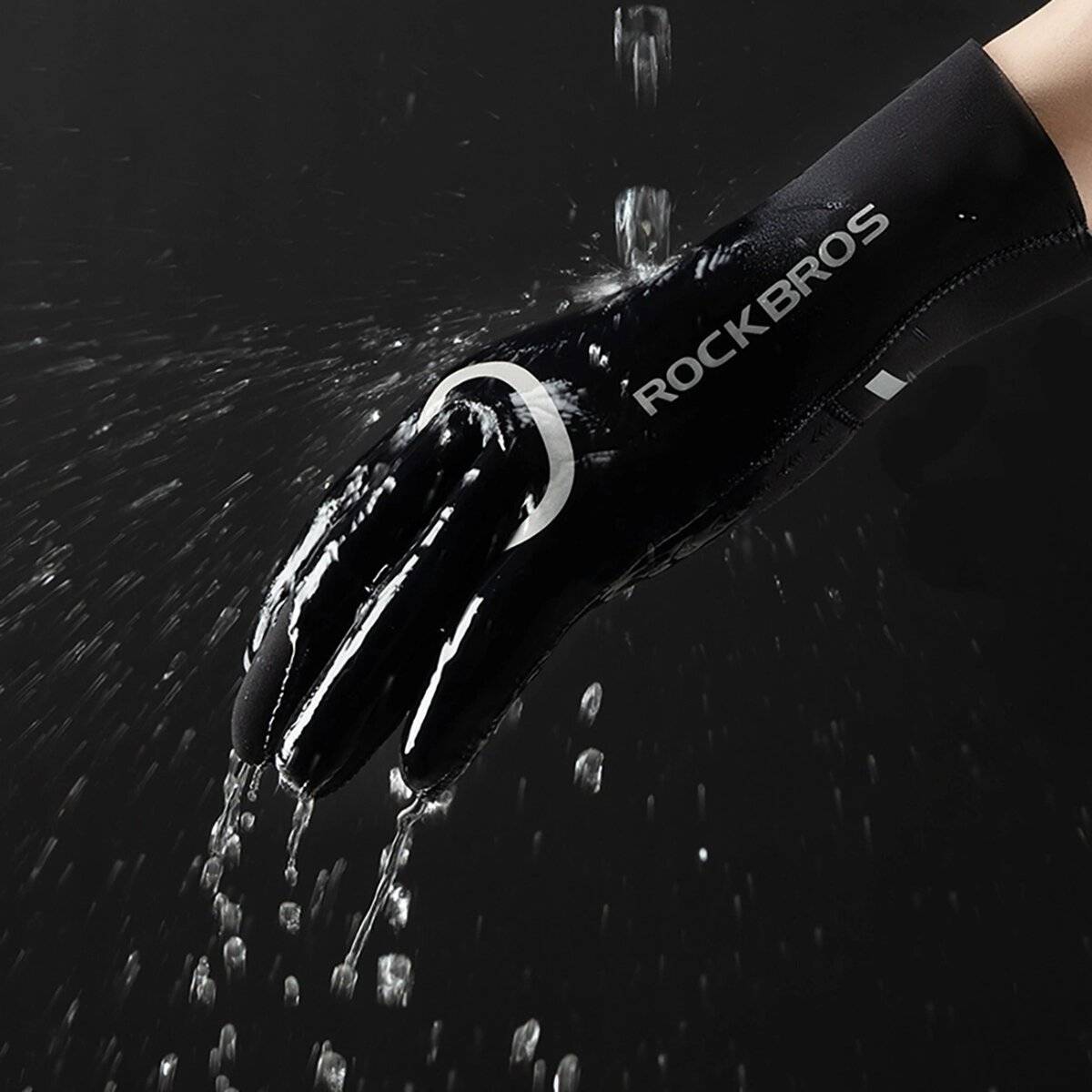 Guanti da ciclismo completamente impermeabili Rockbros L/XL-2