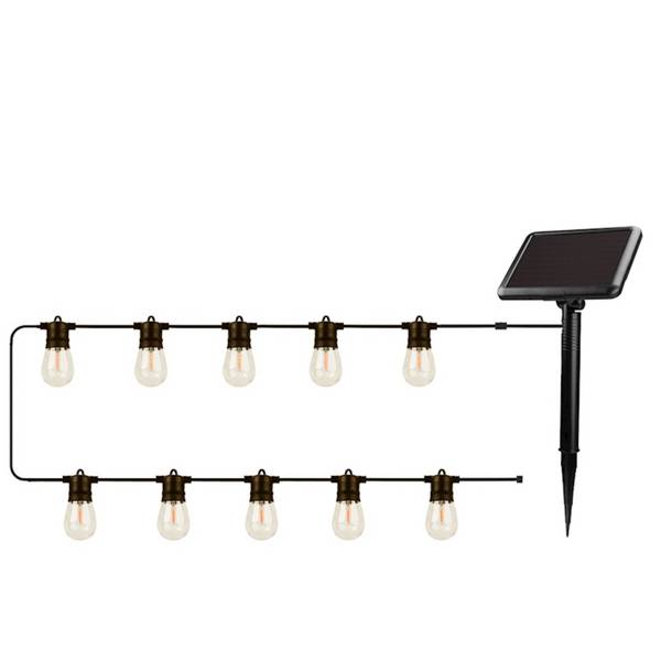 Catena luminosa solare a LED Forever Light FLS-60 da 7,5 m con 10 lampadine