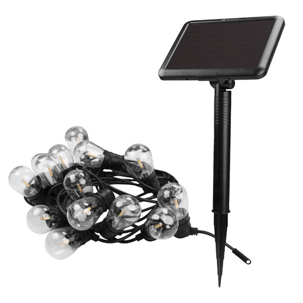 Catena luminosa solare a LED Forever Light FLS-60 da 7,5 m con 10 lampadine-1