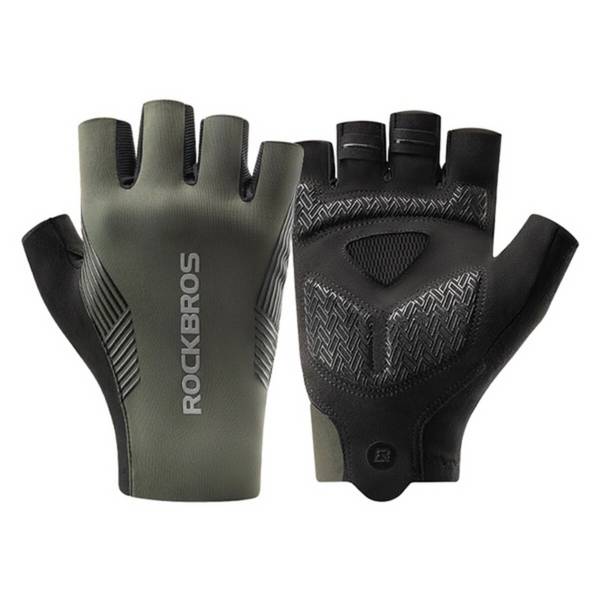 Guanti da ciclismo Rockbros Primavera/Estate/Autunno, dita corte, verde XL