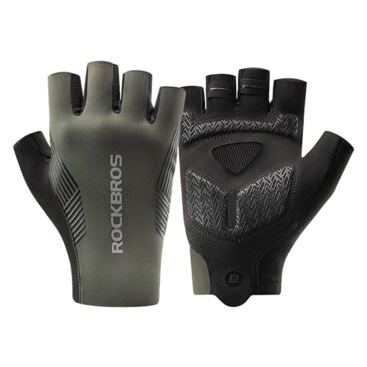 Guanti da ciclismo Rockbros Primavera/Estate/Autunno, dita corte, verde XXL-0