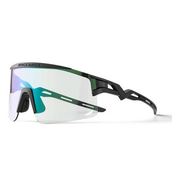 Occhiali da ciclismo fotocromatici Rockbros con protezione UV e inserto graduato, neri