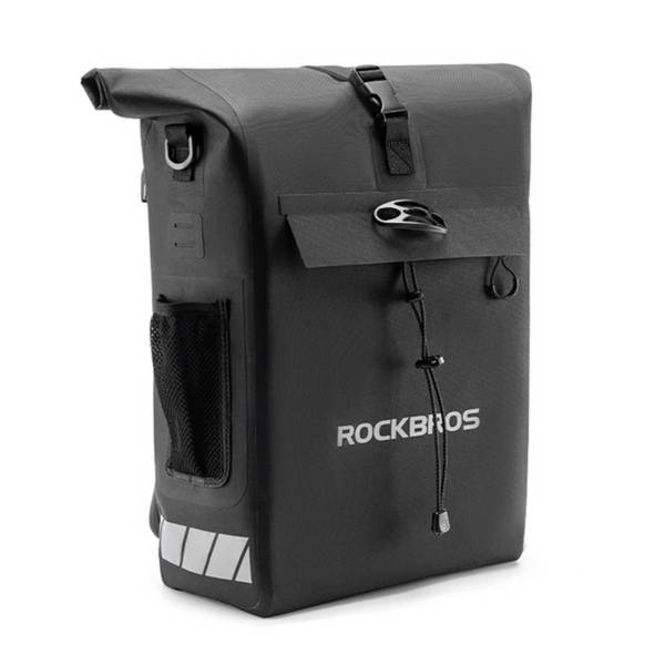 Borsa per bicicletta Rockbros con funzione zaino, impermeabile, con attacco per casco, 18 l - Nero