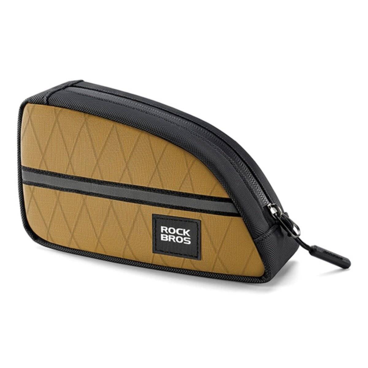 Borsa da telaio per bicicletta Rockbros Triangle 0,8 l marrone-0