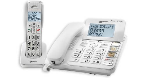 Geemarc DECT595 Schnurgebundenes Seniorentelefon Anrufbeantworter, Freisprechen, Optische Anrufsignalisierung, für Hörge-1