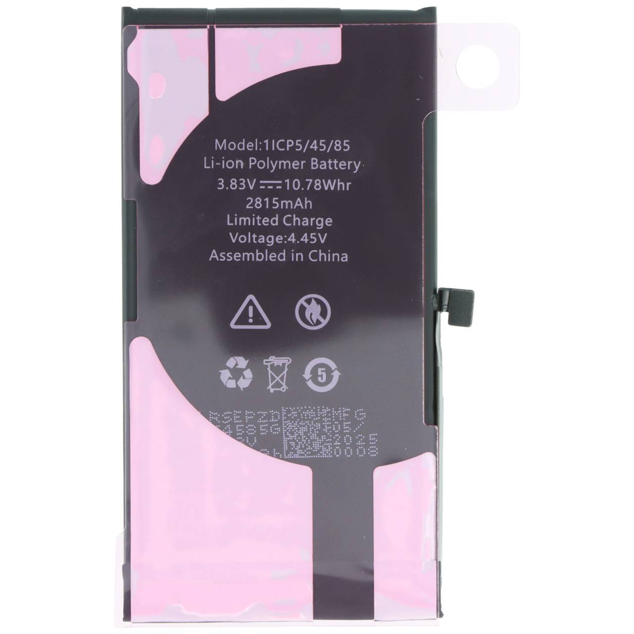 Batteria adatta per Apple iPhone 12/12 Pro, diagnosticabile, Li-Polymer, 3,83 V, 2815 mAh, 10,78 Wh, senza attrezzi-1
