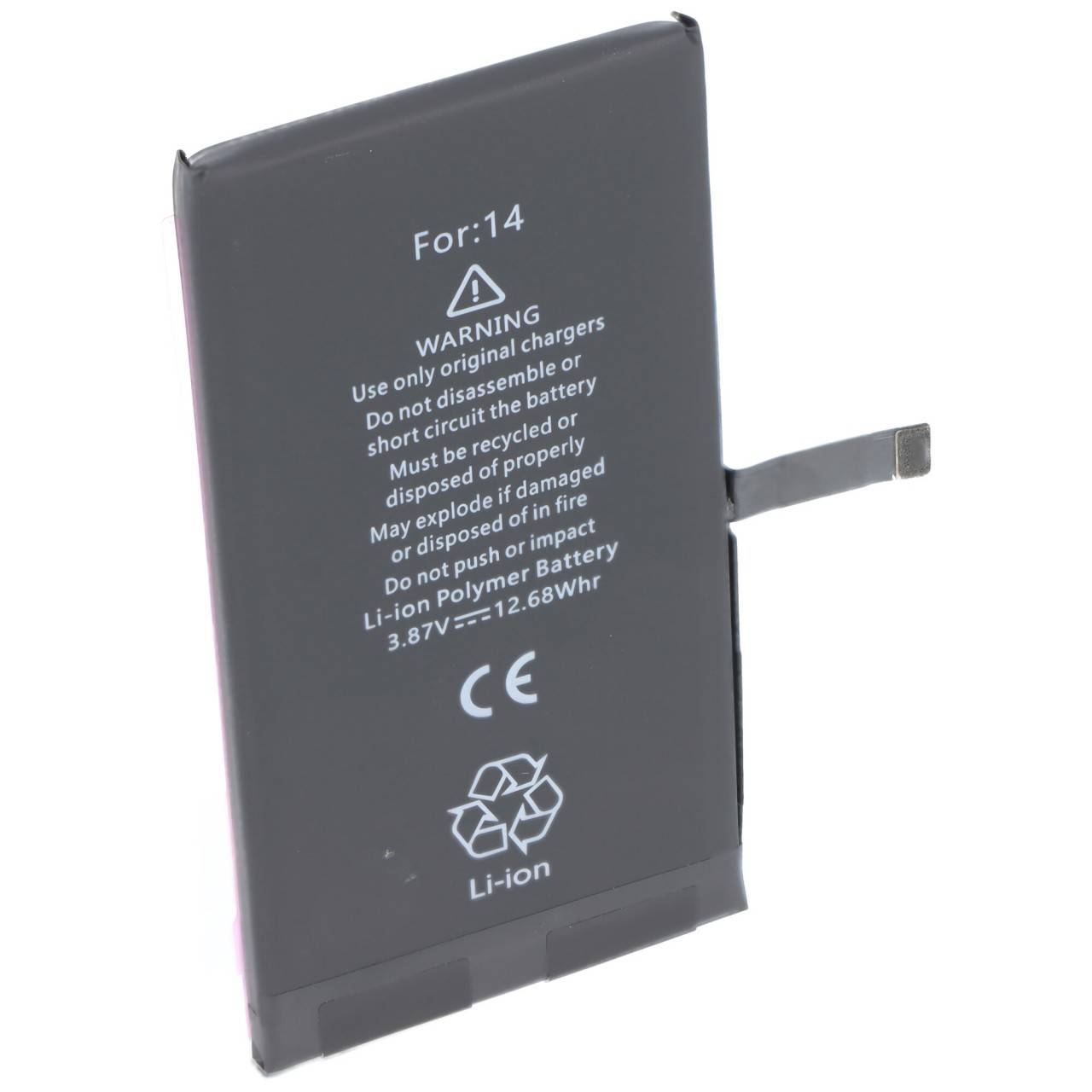 Batteria adatta per Apple iPhone 14, Li-Polymer, 3,87 V, 3279 mAh, 12,68 Wh, senza attrezzi-0