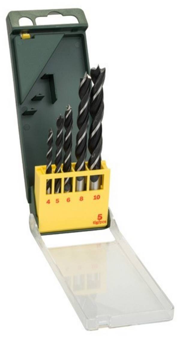 Bosch - Bohrersatz - für Holz - Schlangenbohrer - 5 Stücke - 5 mm, 6 mm, 8 mm, 10 mm, 4 mm