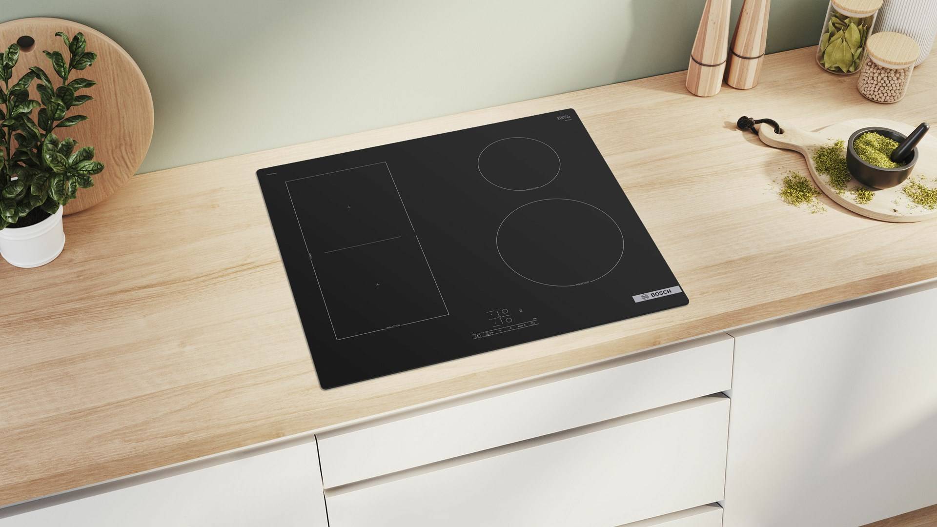Piano Cottura a Induzione Bosch Serie 4 PVS61RBB5E 4 FornellI da Incasso Nero 60 cm-5