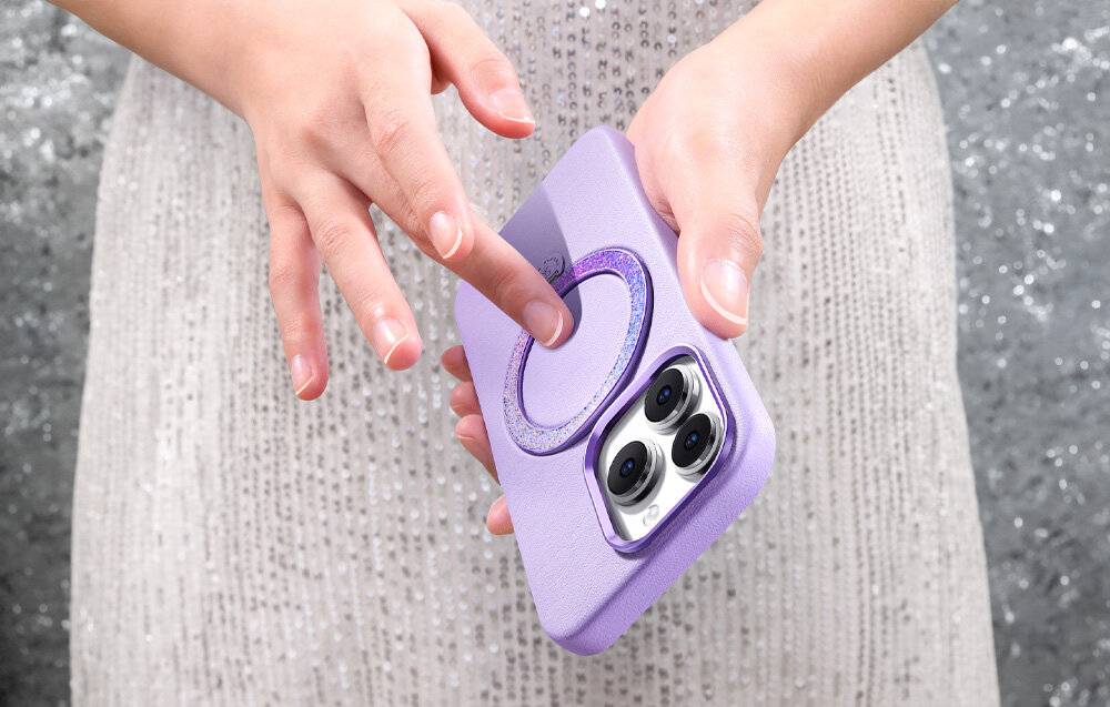 Immagine premio per Joyroom - PN-15L4 Purple - Joyroom PN-15L4 Custodia Dancing Circle per iPhone 15 Pro Max (lila)