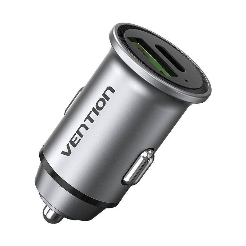 Caricabatteria da auto doppia porta 18/20 W USB-A, USB-C-4