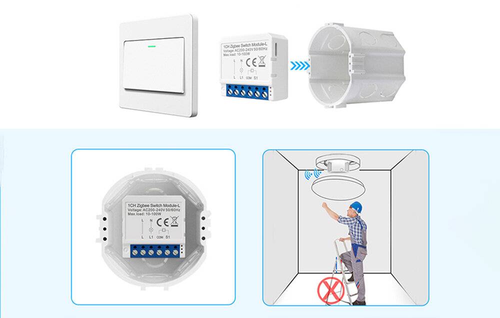 Immagine premio per Avatto - LZWSM16-W3 - Intelligenter ZigBee-Unterputzschalter Avatto LZWSM16-W3 senza Neutralleiter TUYA