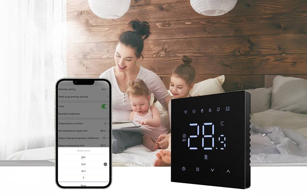 Immagine premio per Avatto - WT410-BH-3A-B - Smart-Thermostat Avatto WT410-BH-3A-B Gasboiler 3A WiFi