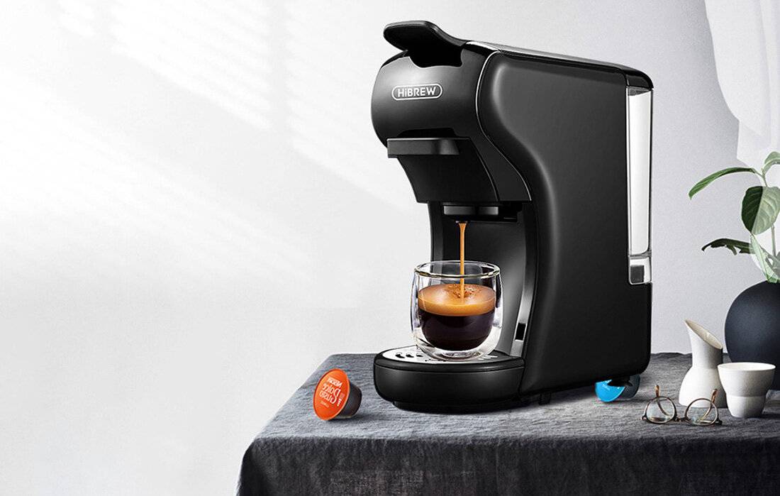 HiBREW - H1A-black - Kapsułkowy ekspres do kawy 3w1 HiBREW H1A 1450W-1