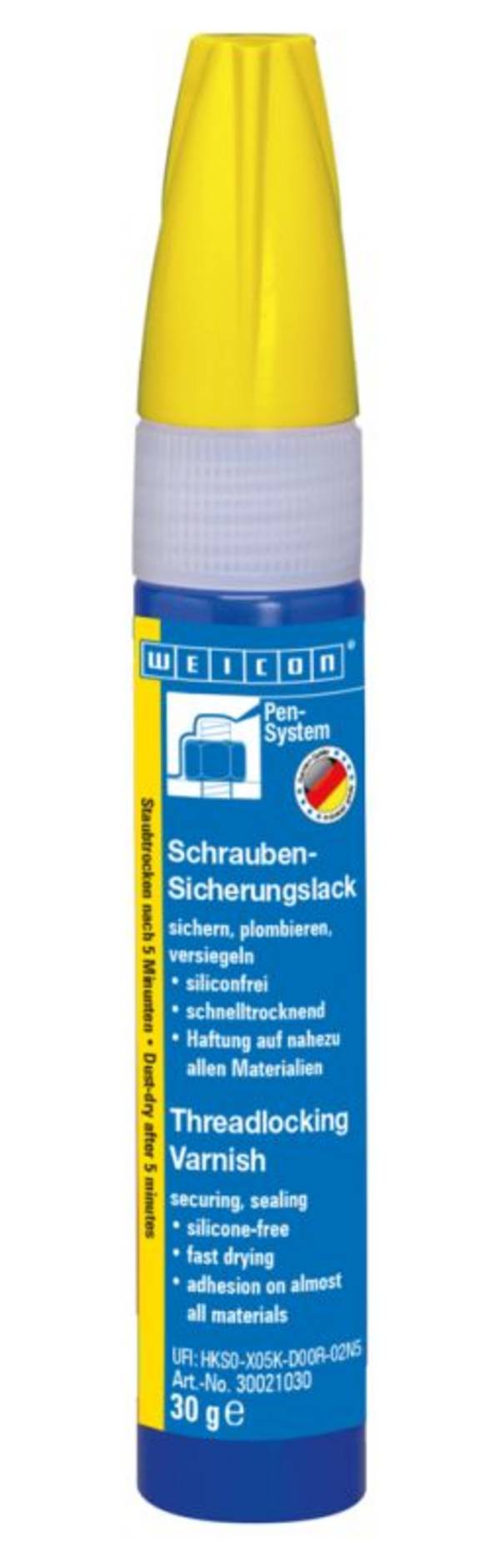 Sigillanti per viti e filetti WEICON 30021030 Threadlocking Varnish 30 g yellow