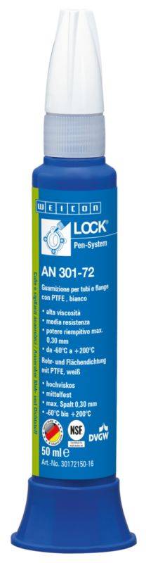 Sigillanti per viti e filetti WEICON 30172150 WEICONLOCK® AN 301-72 50 ml Pipe and Flange Sealing-0