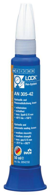 Sigillanti per viti e filetti WEICON 30542150 WEICONLOCK® AN 305-42 50 ml Hydraulic and Pneumatic Sealing-0