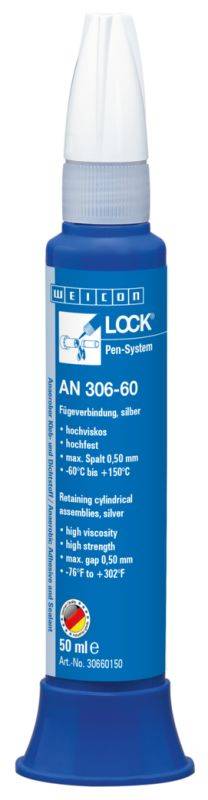 Sigillanti per viti e filetti WEICON 30660150 WEICONLOCK® AN 306-60 50 ml Retaining Cylindrical Assemblies-0