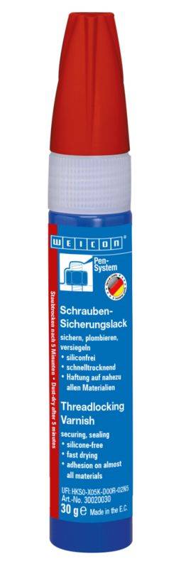 Sigillanti per viti e filetti WEICON 30020030 Threadlocking Varnish 30 g red red, 30 g-0