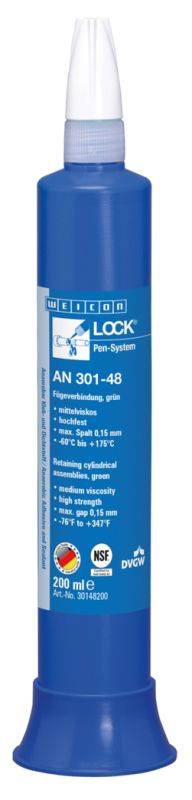 Sigillanti per viti e filetti WEICON 30148200 WEICONLOCK® AN 301-48 200 ml Retaining Cylindrical Assemblies-0