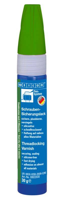 Sigillanti per viti e filetti WEICON 30022030 Threadlocking Varnish 30 g green-0