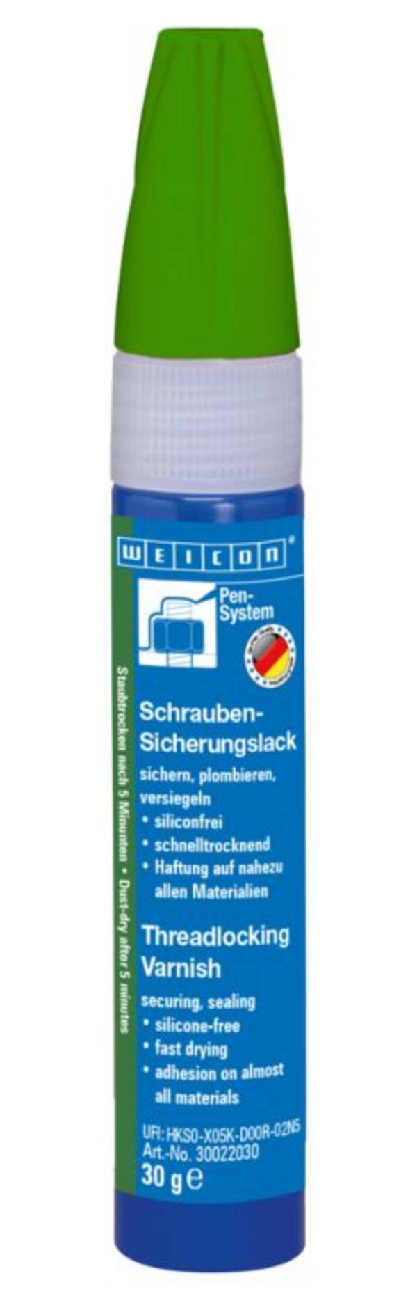 Sigillanti per viti e filetti WEICON 30022030 Threadlocking Varnish 30 g green