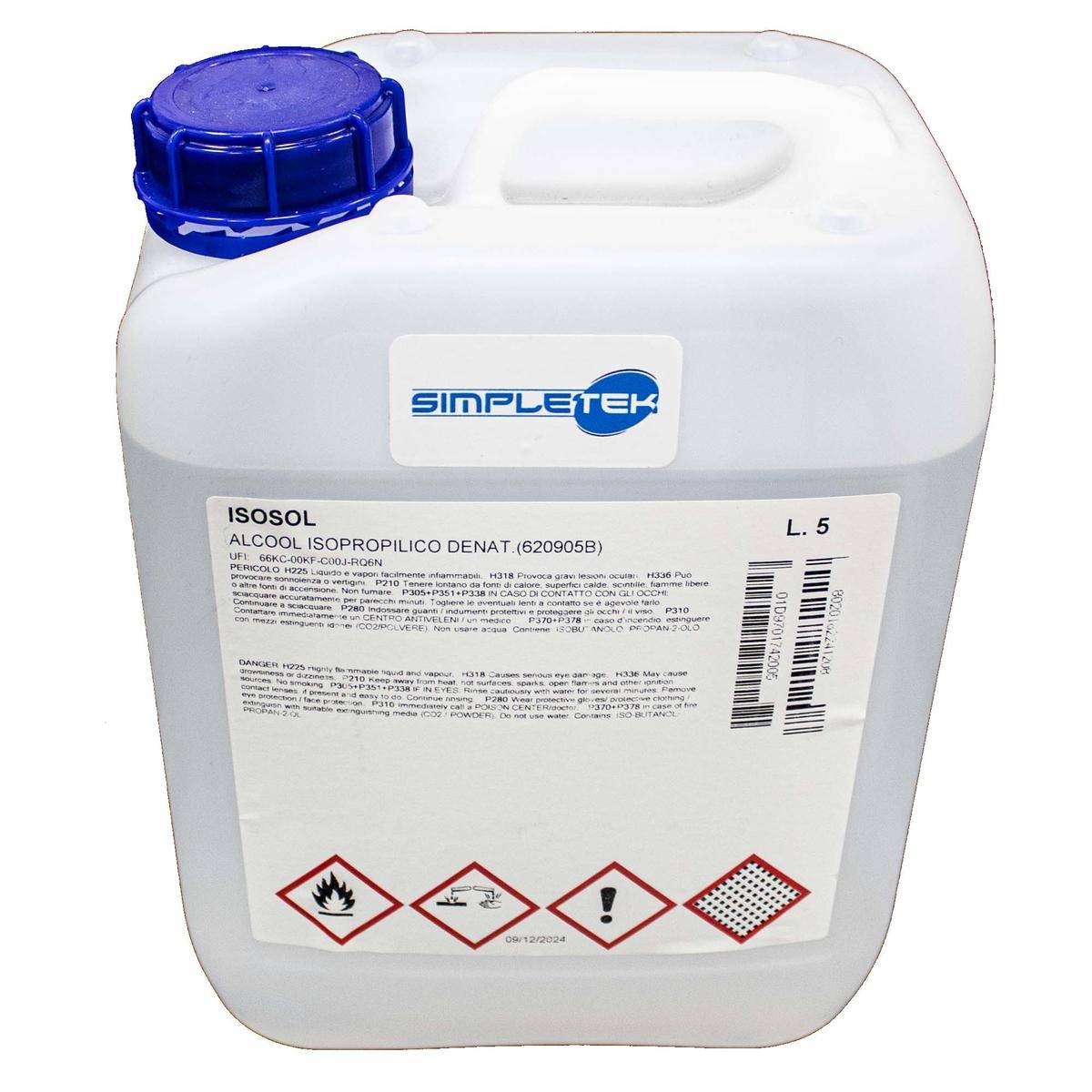 2 X Alcool Isopropilico Isopropanolo 5l Lt Litri Pulizia Ossido Ultrasuoni Puro 97%-1