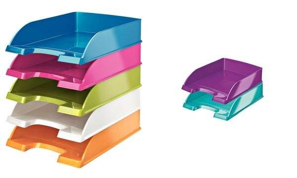 Leitz WOW Polistirolo Verde (Leitz WOW Letter Tray A4 Portrait Green - 52263054)-2
