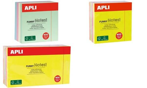 Appli Funny 400 Adesive Notes Cube 75 x 75 mm - Colori assortiti fluorescenti-1