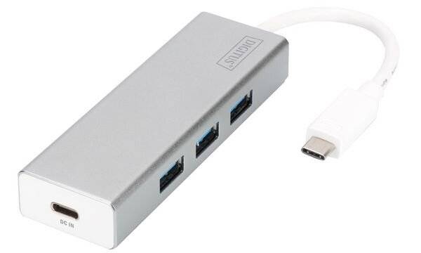 Digitus DA-70242 hub di interfaccia USB 3.2 Gen 1 (3.1 Gen 1) Type-C 5000 Mbit/s Alluminio DA70242-3